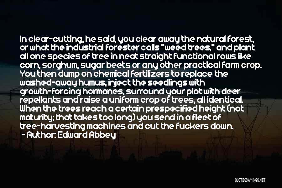 Cutting Trees Quotes By Edward Abbey