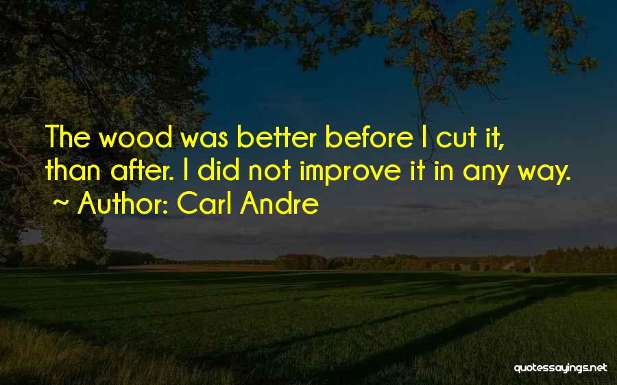 Cutting Wood Quotes By Carl Andre