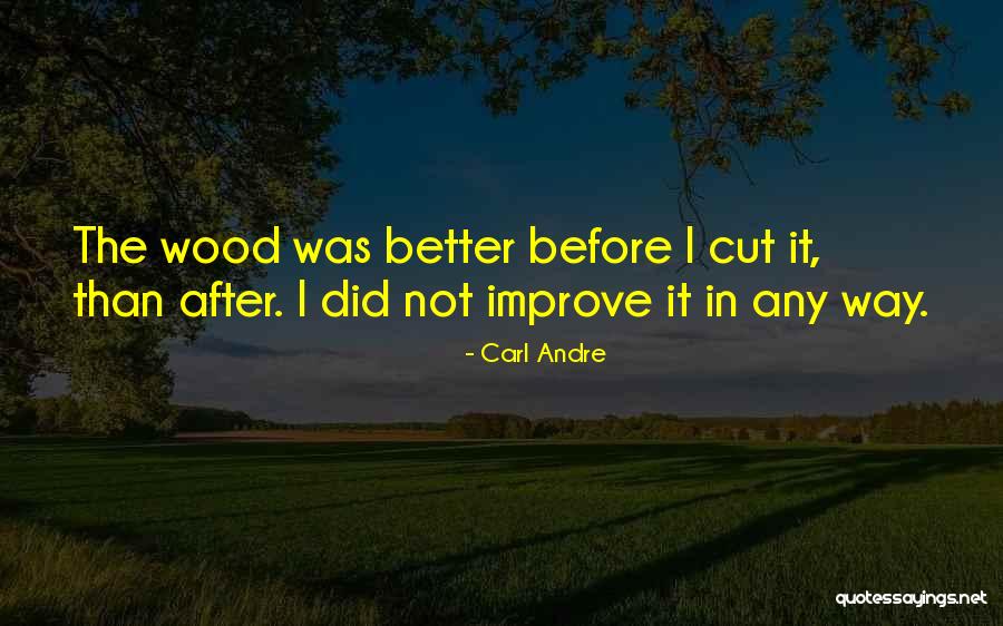 Cutting Wood Quotes By Carl Andre