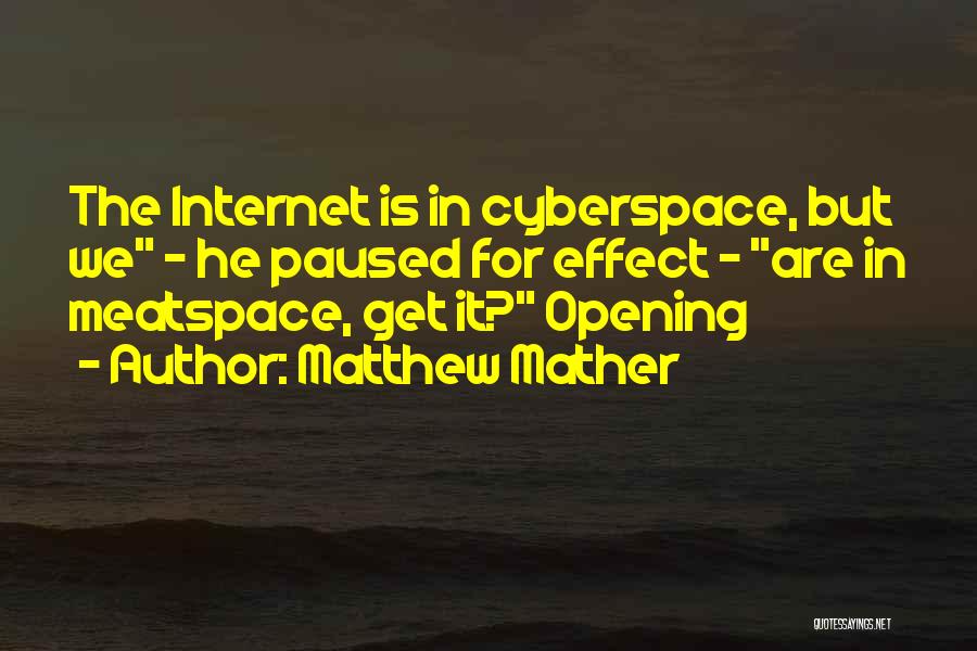 Cyberspace Quotes By Matthew Mather