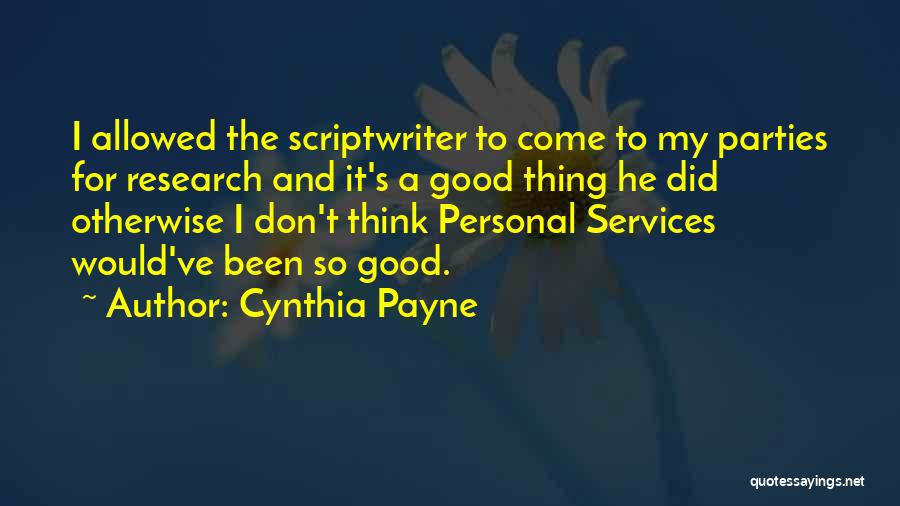 Cynthia Payne Quotes 433125