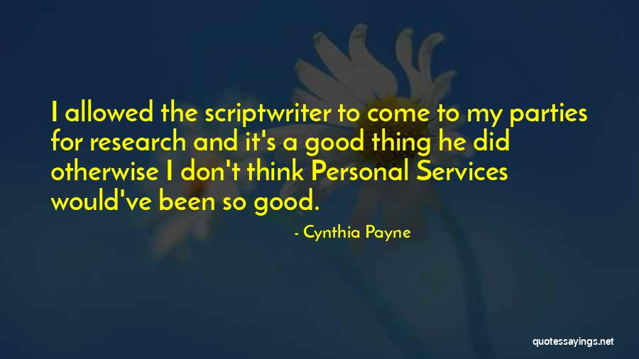 Cynthia Payne Quotes 433125