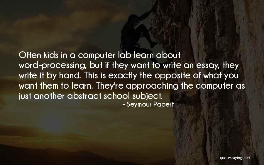 Czokotubka Quotes By Seymour Papert Czokotubka Quotes By Seymour Papert