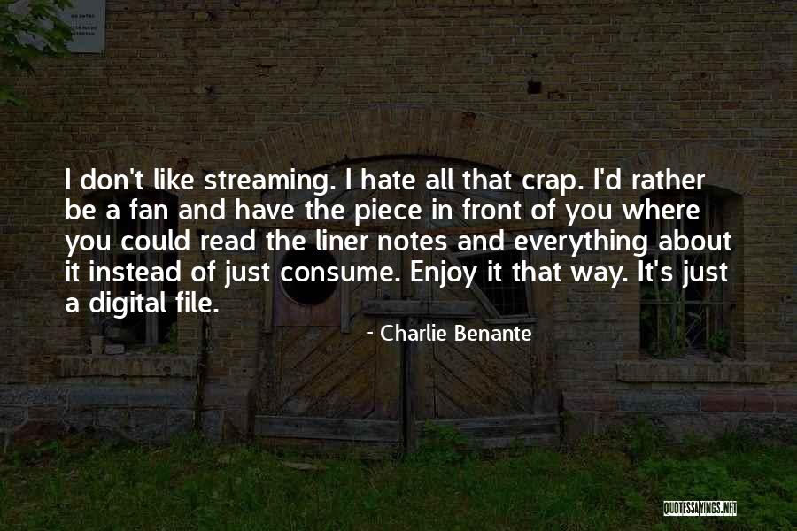 D.w. Read Quotes By Charlie Benante