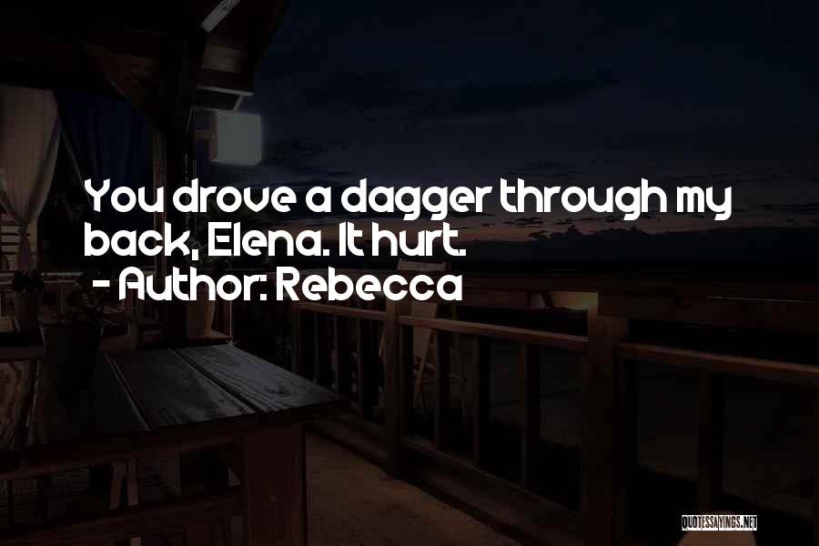 Dagger Quotes By Rebecca