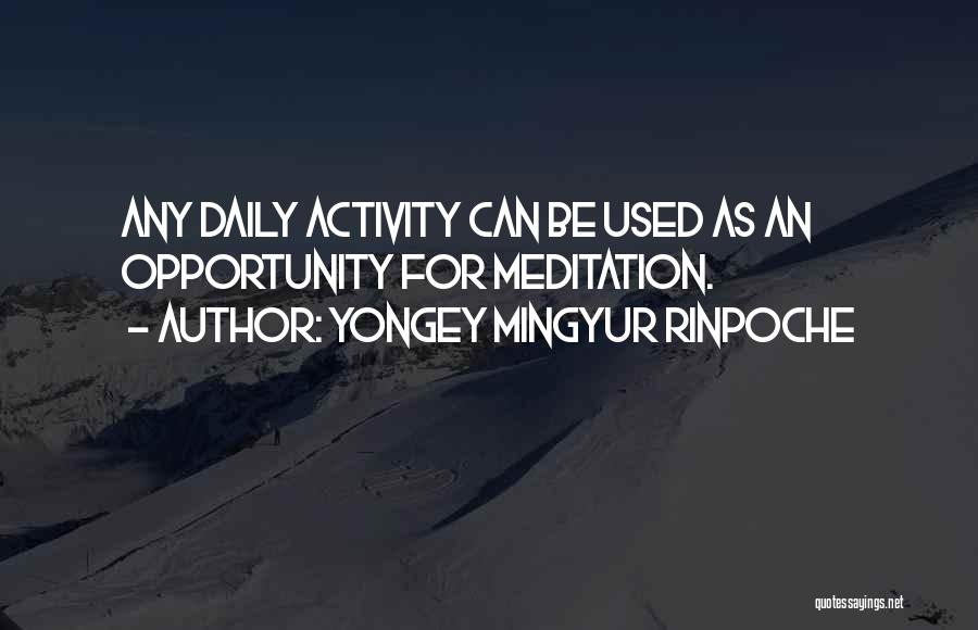Daily Activity Quotes By Yongey Mingyur Rinpoche