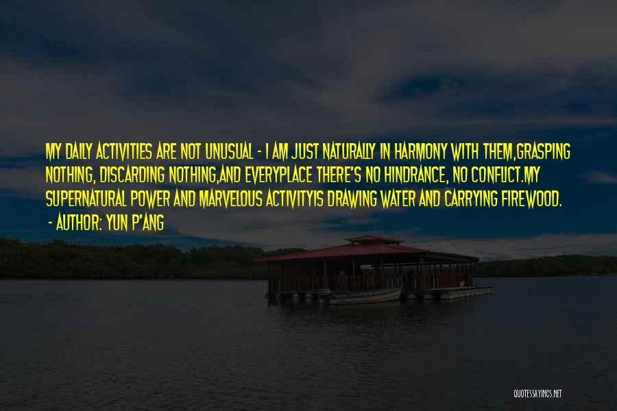 Daily Activity Quotes By Yun P'ang