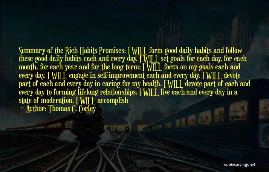 Daily Habits Quotes By Thomas C. Corley