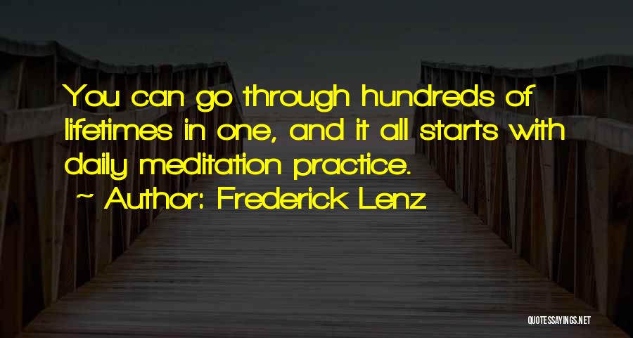Daily Meditation Inspirational Quotes By Frederick Lenz