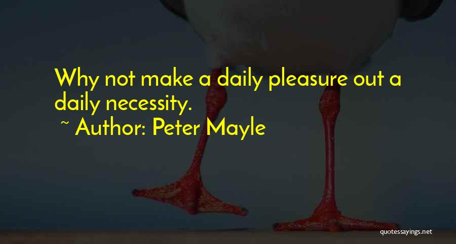 Daily Positive Outlook Quotes By Peter Mayle