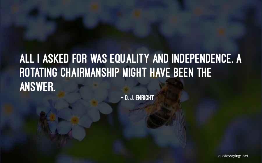 Danbert Company Quotes By D. J. Enright Danbert Company Quotes By D. J. Enright
