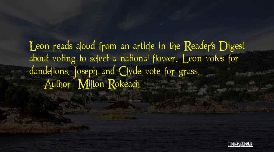 Dandelions Quotes By Milton Rokeach