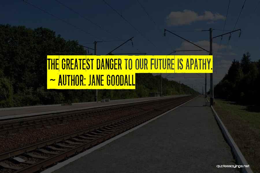 Danger Of Apathy Quotes By Jane Goodall