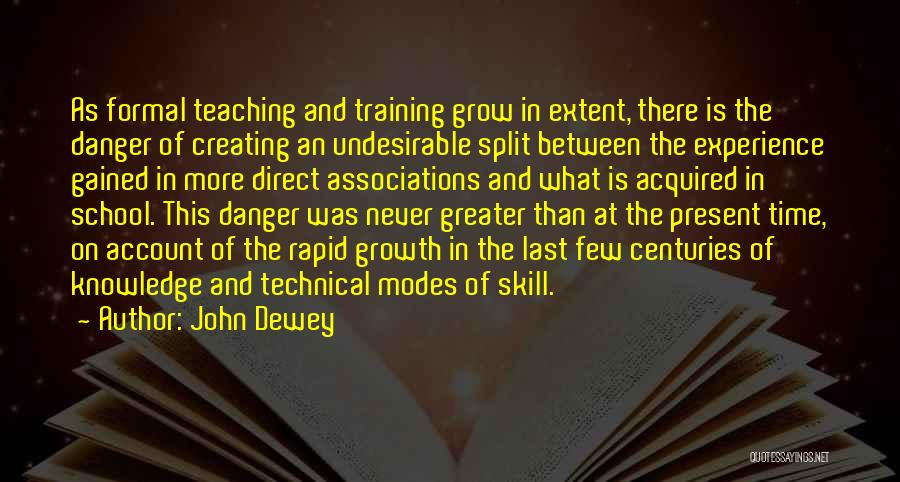 Danger Of Knowledge Quotes By John Dewey