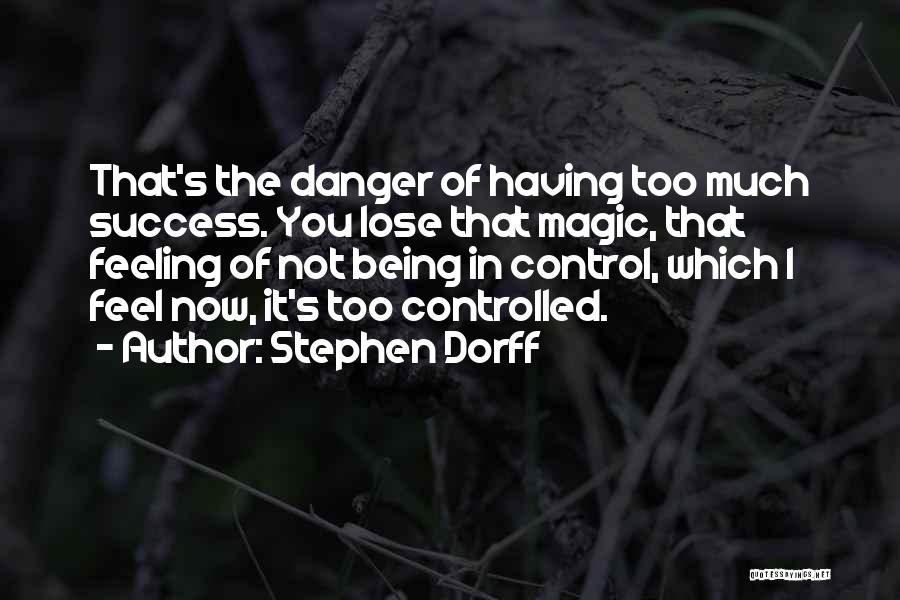 Danger Of Success Quotes By Stephen Dorff