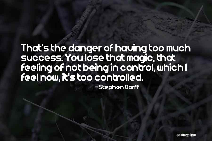 Danger Of Success Quotes By Stephen Dorff