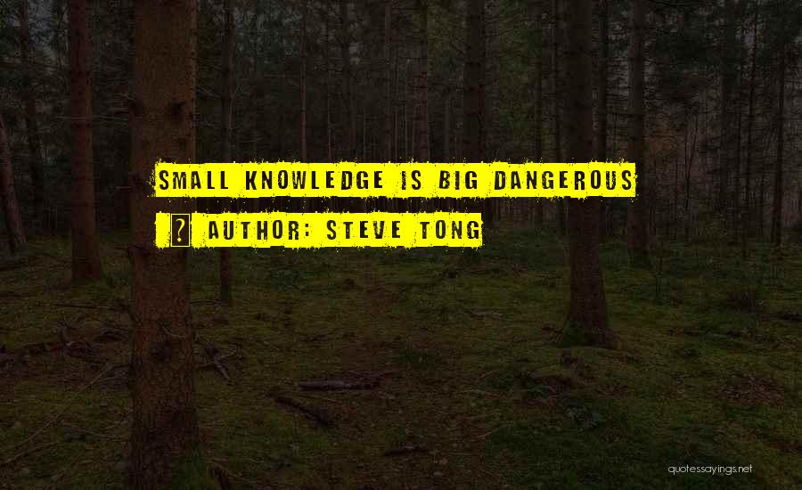 Dangerous Knowledge Quotes By Steve Tong