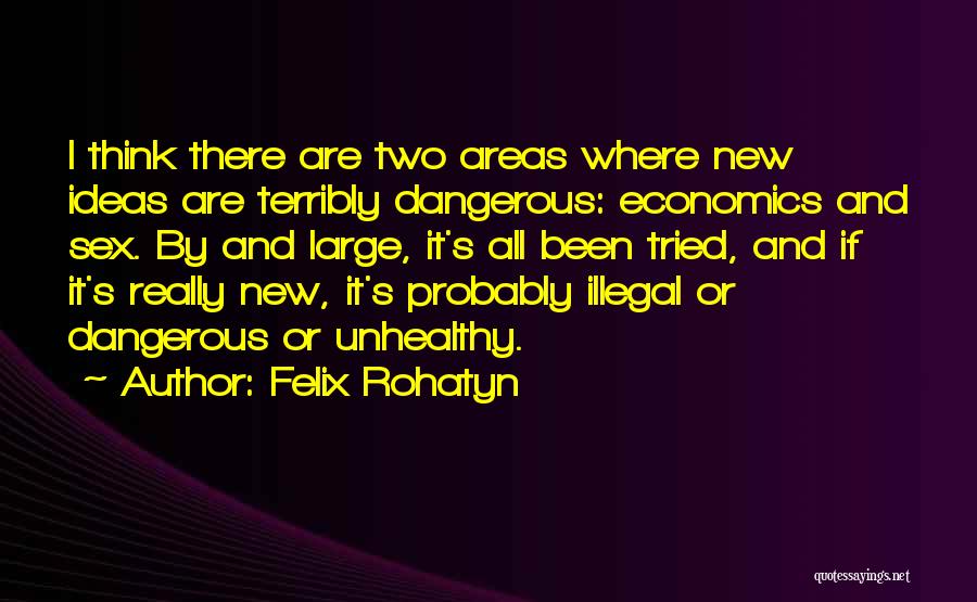 Dangerous Love Quotes By Felix Rohatyn