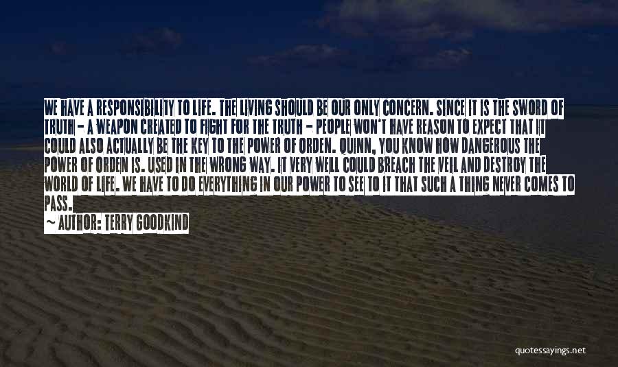 Dangerous Power Quotes By Terry Goodkind