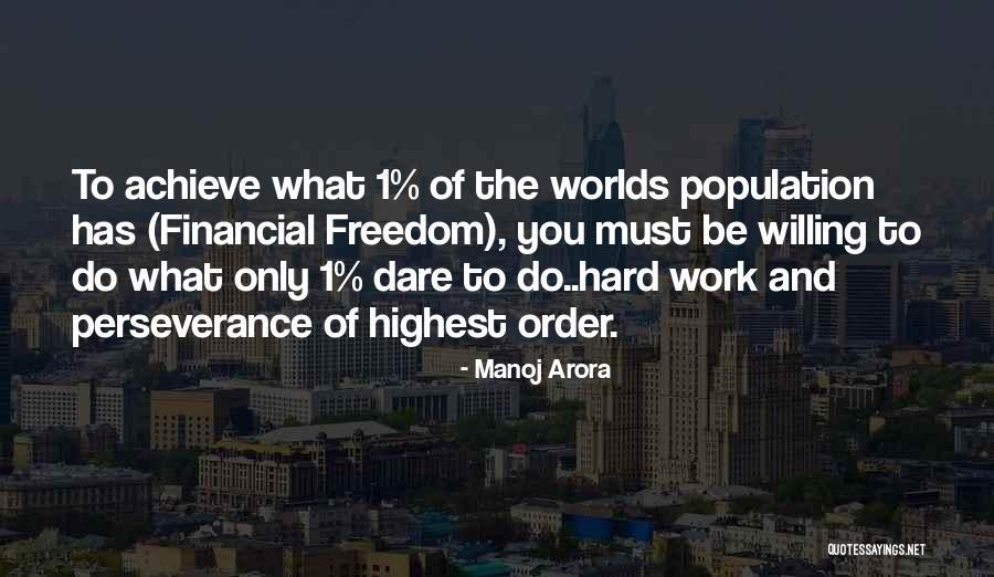 Dare To Achieve Quotes By Manoj Arora