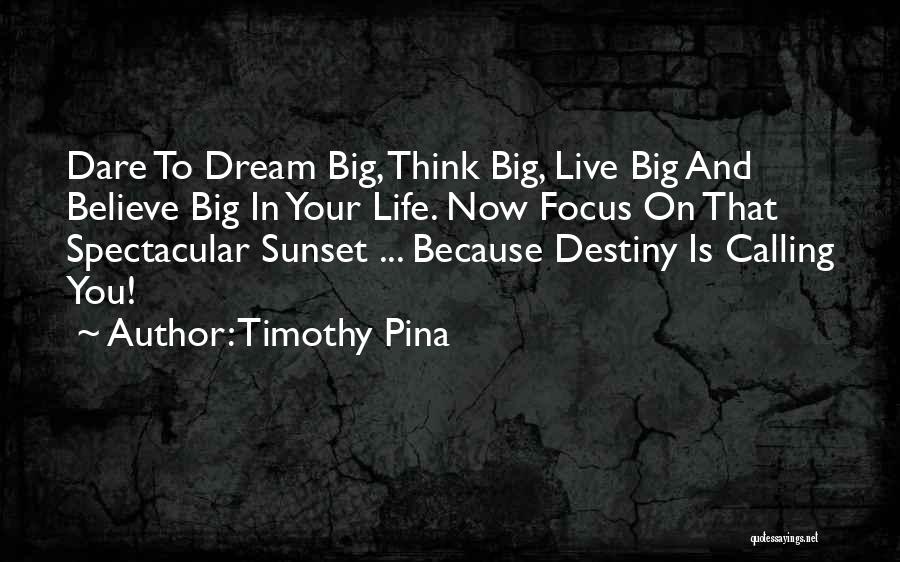 Dare To Live Life Quotes By Timothy Pina