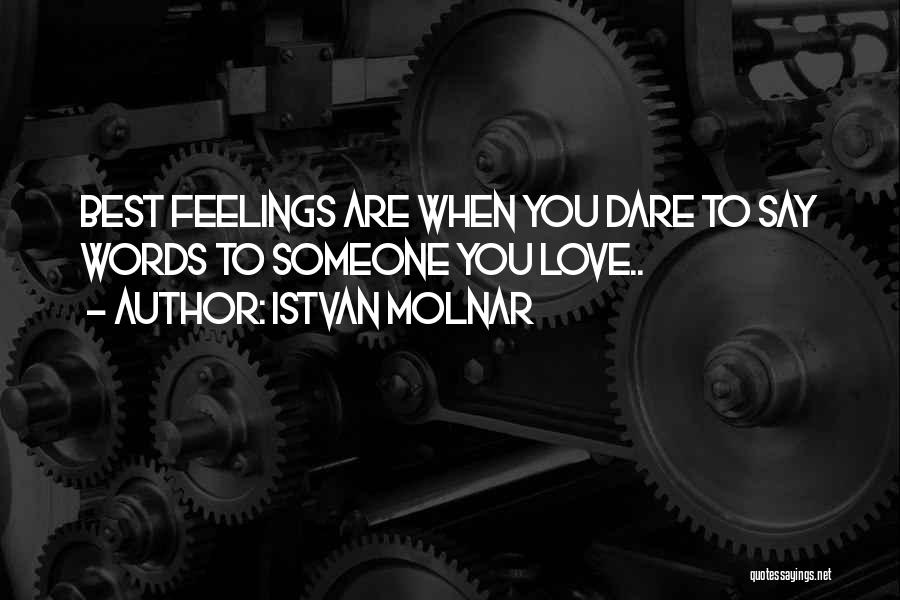 Dare To Say I Love You Quotes By Istvan Molnar