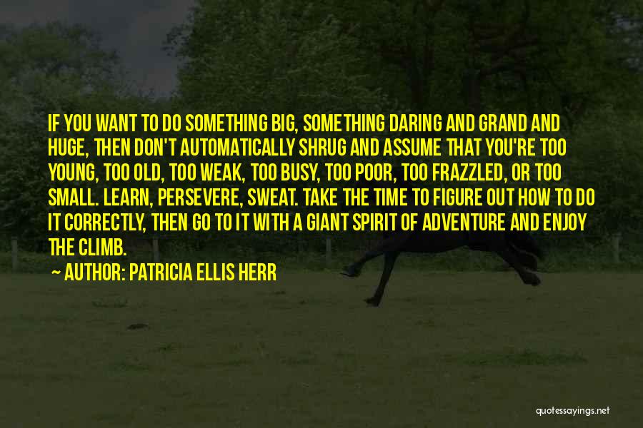 Daring Adventure Quotes By Patricia Ellis Herr
