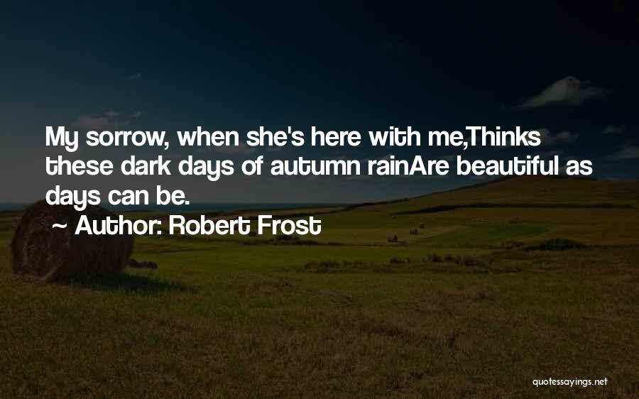 Dark Days Love Quotes By Robert Frost