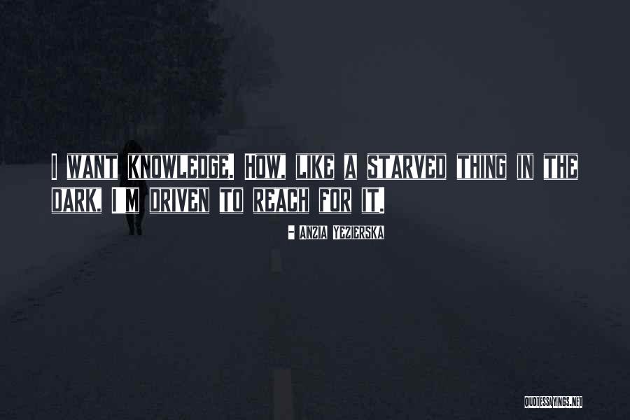 Dark Knowledge Quotes By Anzia Yezierska Dark Knowledge Quotes By Anzia Yezierska