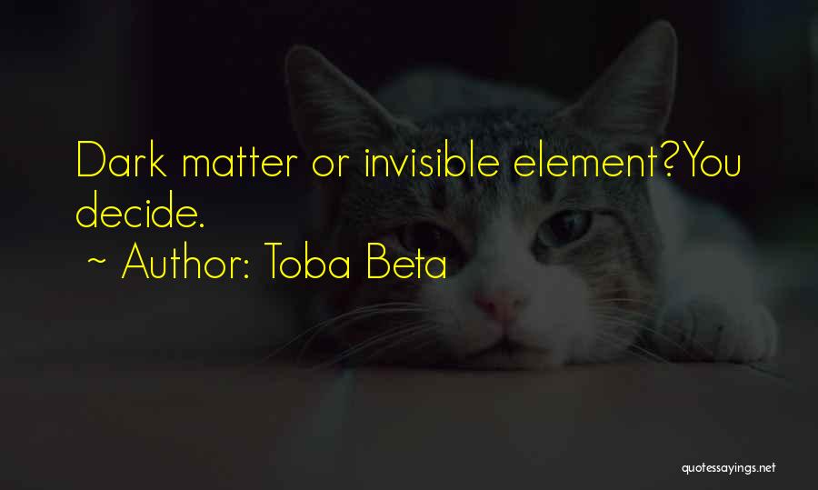 Dark Matter Quotes By Toba Beta