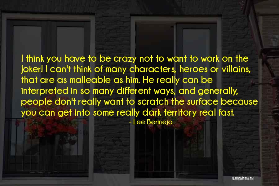 Dark Territory Quotes By Lee Bermejo Dark Territory Quotes By Lee Bermejo