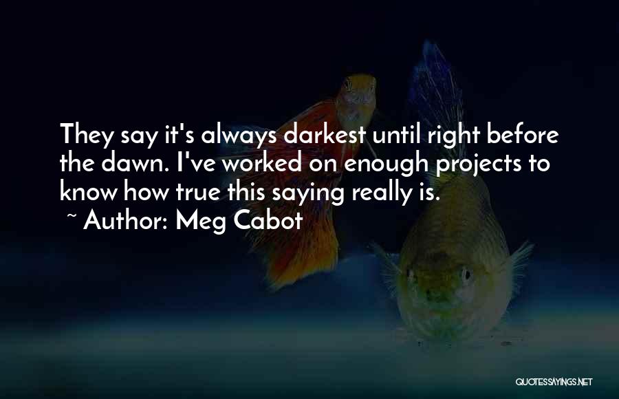 Darkest Before Dawn Quotes By Meg Cabot