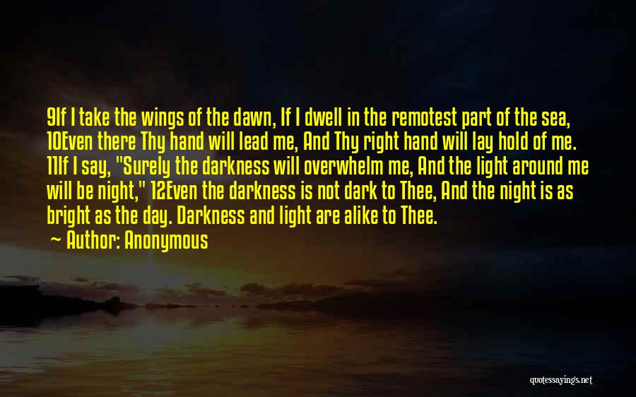 Darkness Around Me Quotes By Anonymous