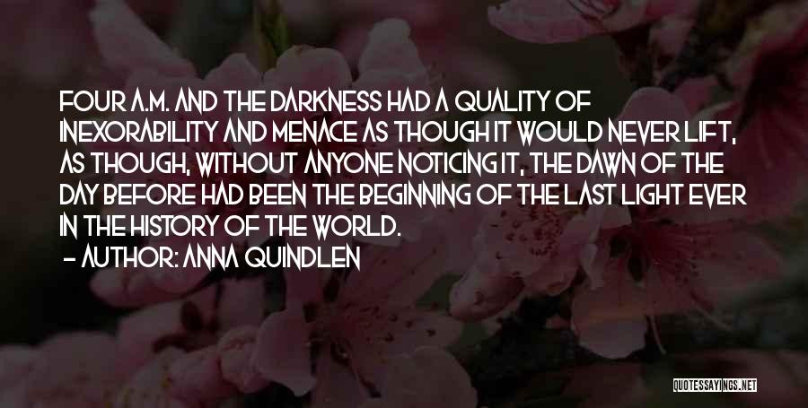 Darkness Before Dawn Quotes By Anna Quindlen