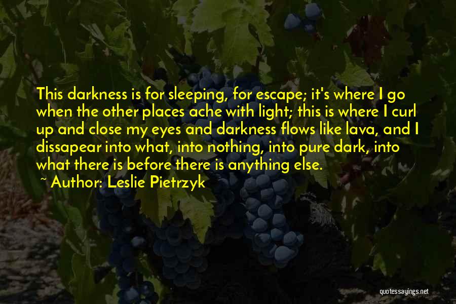Darkness Before Light Quotes By Leslie Pietrzyk