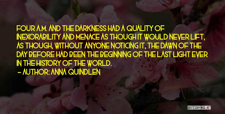 Darkness Before The Dawn Quotes By Anna Quindlen