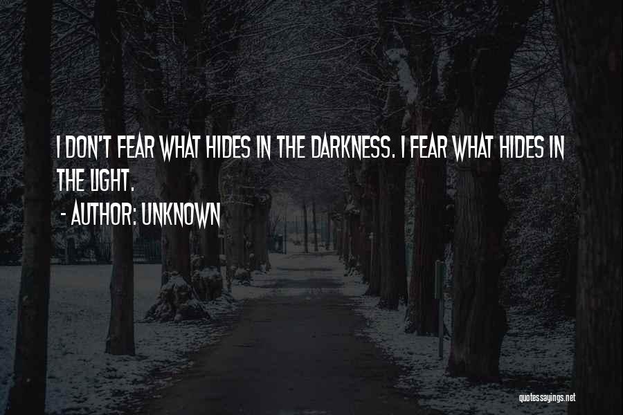 Darkness Hides Quotes By Unknown