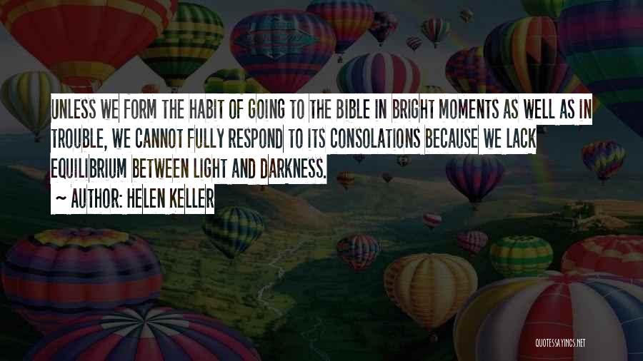 Darkness In The Bible Quotes By Helen Keller