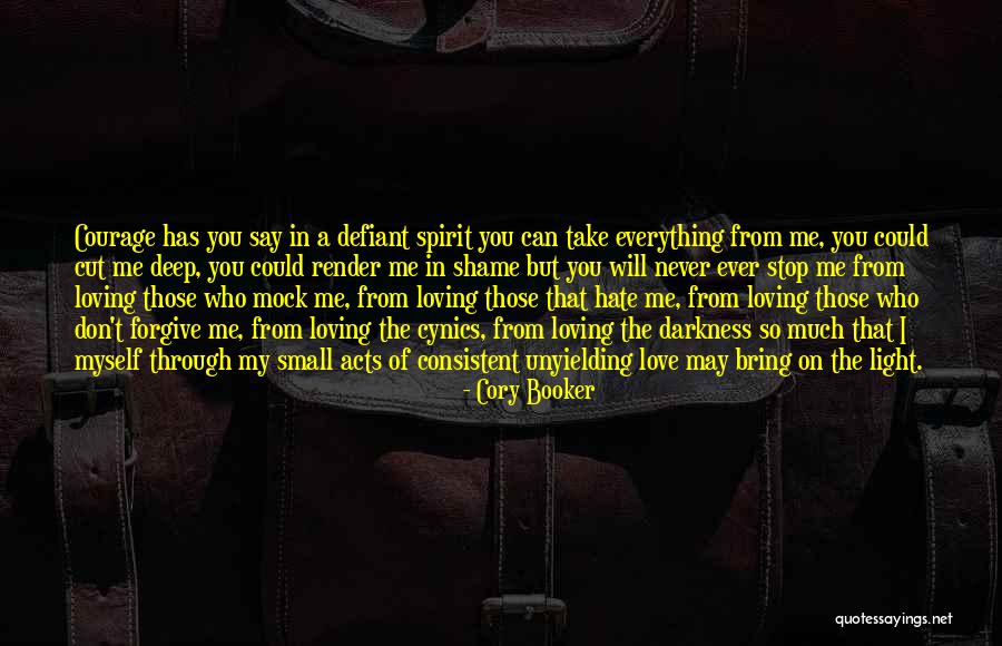 Darkness Love Quotes By Cory Booker