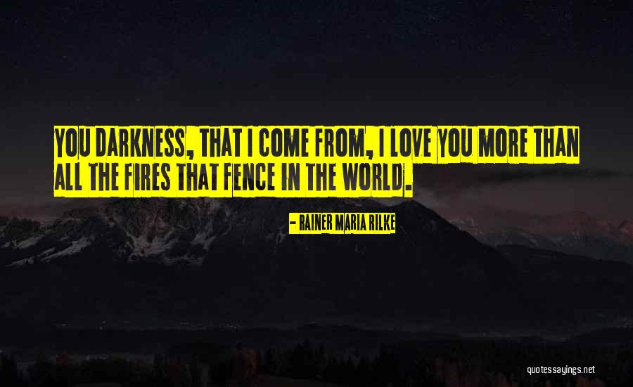 Darkness Love Quotes By Rainer Maria Rilke