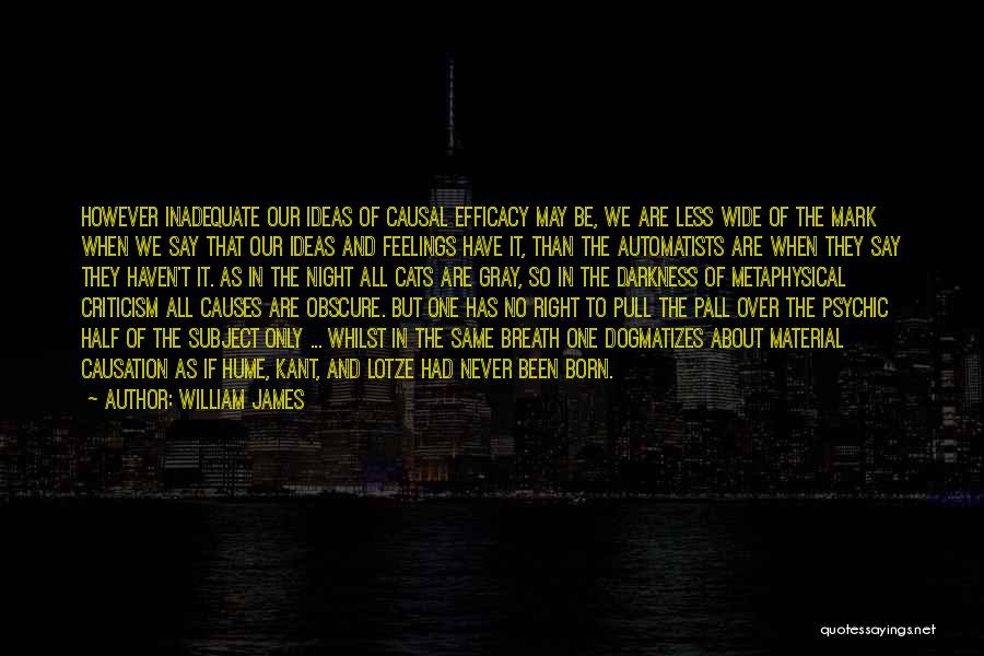 Darkness Of The Night Quotes By William James