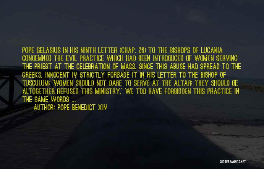 Darters Breeding Quotes By Pope Benedict XIV