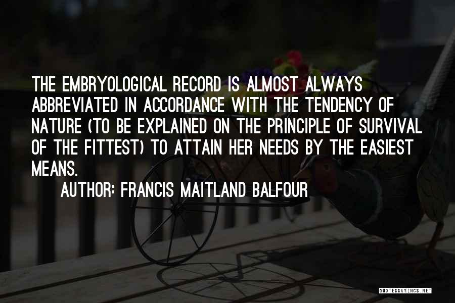 Darwin Quotes By Francis Maitland Balfour