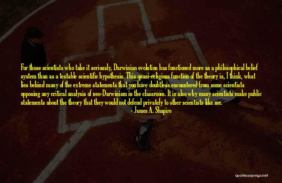 Darwinian Quotes By James A. Shapiro