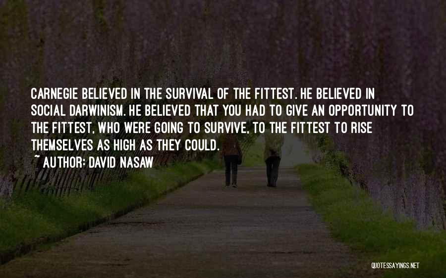 Darwinism Survival Of Fittest Quotes By David Nasaw
