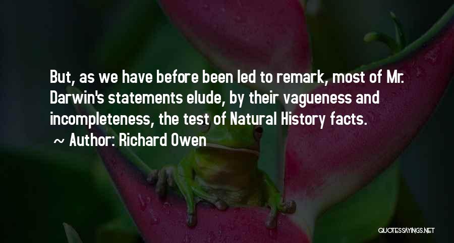 Darwin's Quotes By Richard Owen