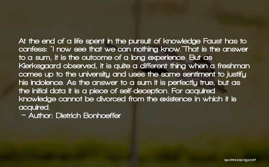 Data And Knowledge Quotes By Dietrich Bonhoeffer