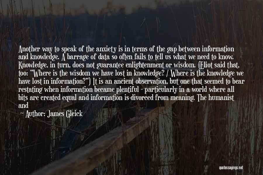 Data And Knowledge Quotes By James Gleick