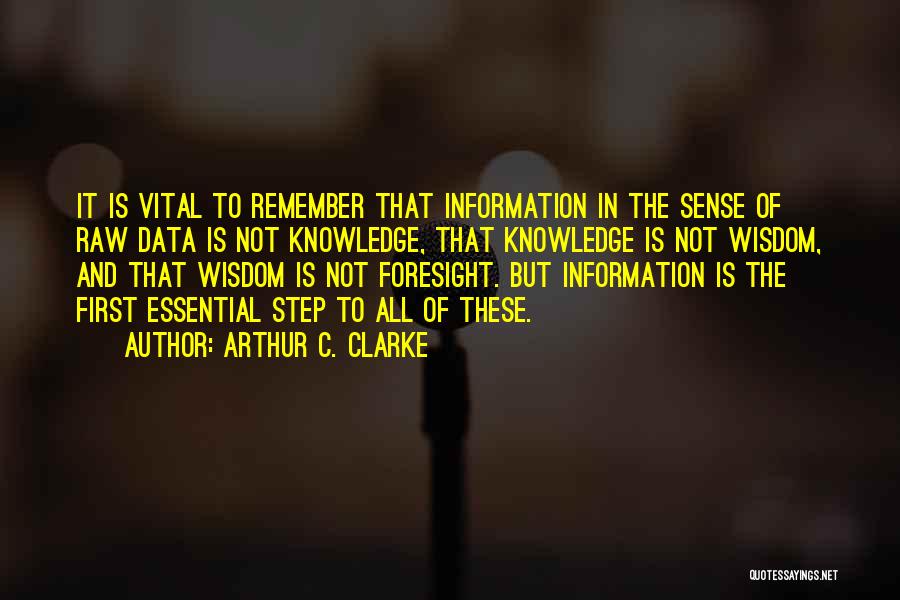 Data Information Knowledge Wisdom Quotes By Arthur C. Clarke