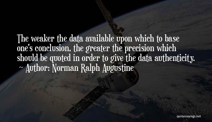 Data Quotes By Norman Ralph Augustine